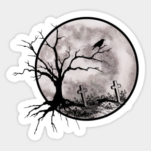 Graveyard Tree Sticker